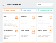 Tablet Screenshot of formulare-ke-stazeni.cz